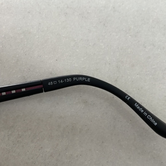 Bulova Kalamata Eye Glasses Frames purple with interchangeable arms - Picture 7 of 7